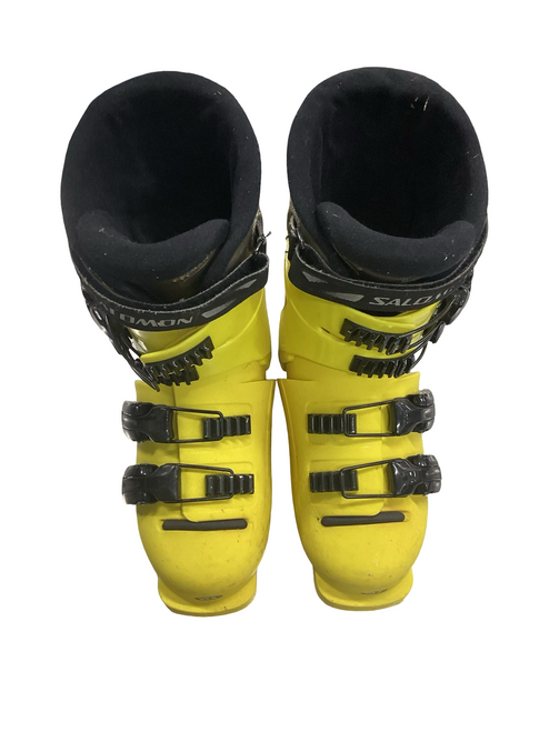 Vist Large View of Product Image Which is Used Salomon SPORT TEAM Mens DH Ski Boot Yellow 235 MP - J05.5 - W06.5
