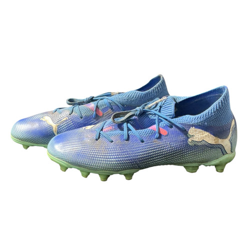 Vist Large View of Product Image Which is Used Puma Soccer Cleats Royal Blue Junior 03.5