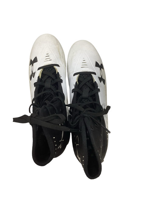 Vist Large View of Product Image Which is Used Under Armour Adult FB Cleats Black Senior 8.5