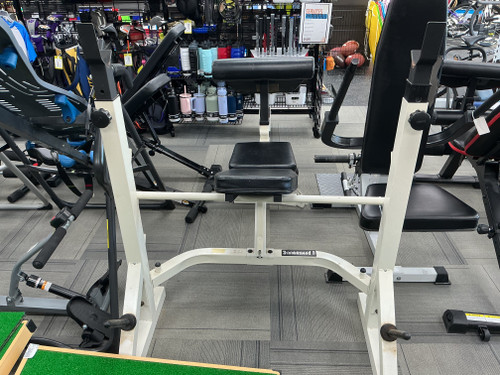 Vist Large View of Product Image Which is Used Powerhouse SQUAT/CURL/EXTENSION BENCH Arm Curl Bench