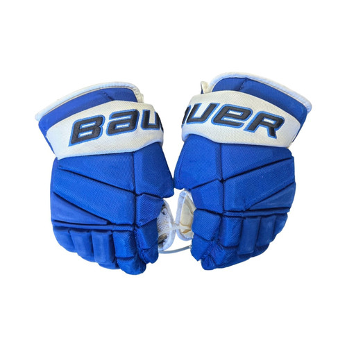 Vist Large View of Product Image Which is Used Bauer VAPOR PRO RAMPAGE GLOVES -HOLE- Senior Gloves Royal Blue 14"