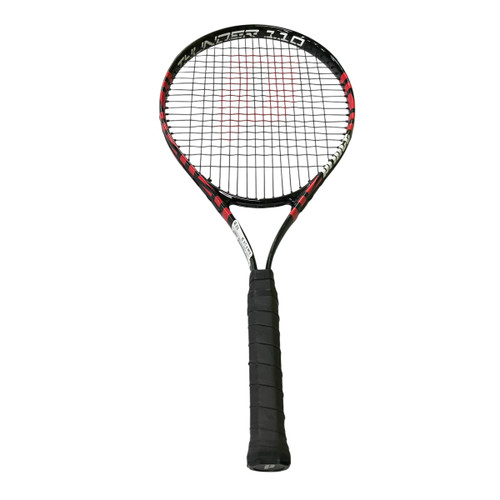 Vist Large View of Product Image Which is Used Prince THUNDER 110 Adult Tennis Racquet Black 4 1/4"