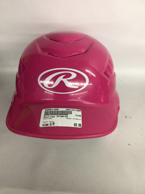 Vist Large View of Product Image Which is Used Rawlings CFTBH-R1 Batting Helmet No Mask Pink S/M