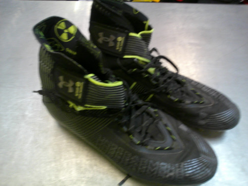 Vist Large View of Product Image Which is Used Under Armour Adult FB Cleats Black Senior 11