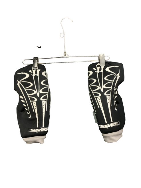 Vist Large View of Product Image Which is Used Warrior BLK/WHT AP Lacrosse Arm Pads/Guards Black LG