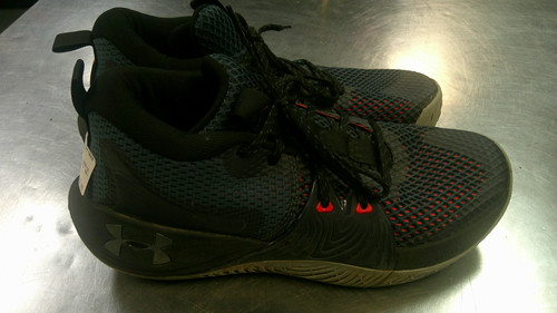 Vist Large View of Product Image Which is Used Under Armour Basketball Shoes M Navy Blue Senior 11