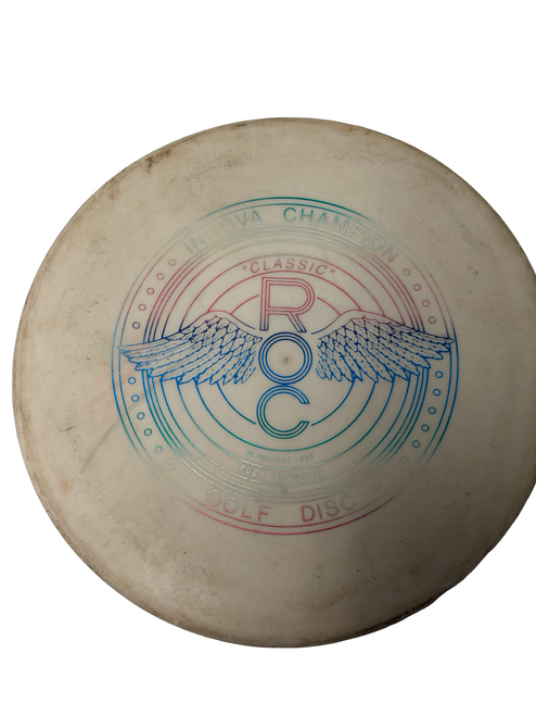 Vist Large View of Product Image Which is Used Innova CLASSIC ROC Disc Golf Mid Range White 175g