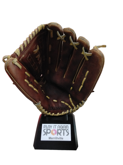 Vist Large View of Product Image Which is Used Louisville Slugger 125 SERIES BB/SB Glove RH Throw Brown 14"