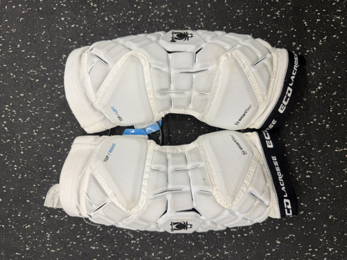 Vist Large View of Product Image Which is Used East Coast Dyes ECHO Lacrosse Arm Pads/Guards White LG