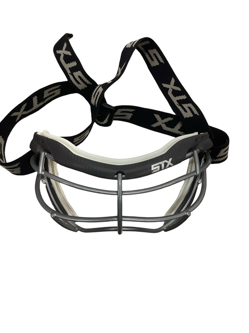 Vist Large View of Product Image Which is Used STX FOCUS S Lacrosse Facial Protect Grey Senior