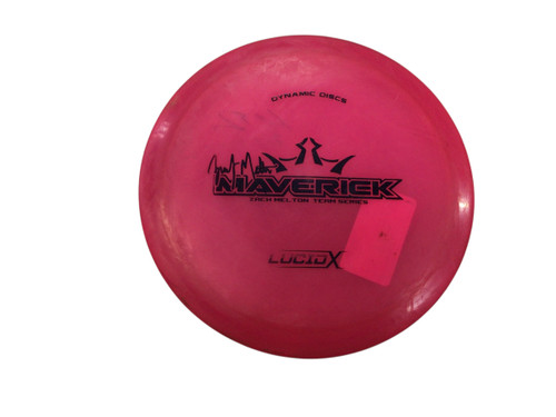 Vist Large View of Product Image Which is Used Dynamic Discs LUCID X MAVERICK ZACH MELTON Disc Golf Driver Pink 174g