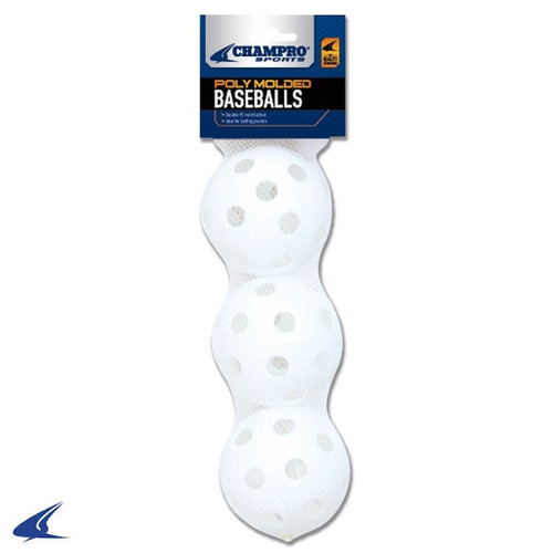 Vist Large View of Product Image Which is New CHAMPRO POLY BASEBALLS-3 PACK CBB51B