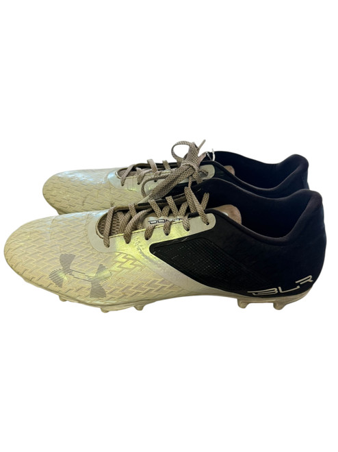 Vist Large View of Product Image Which is Used Under Armour Adult FB Cleats White Senior 14