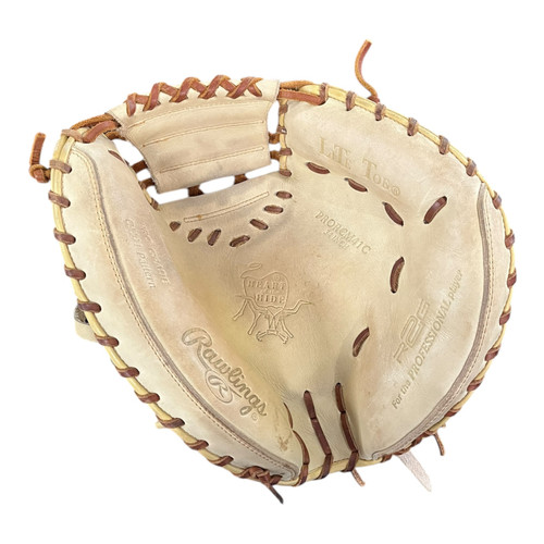 Vist Large View of Product Image Which is Used Rawlings HEART OF THE HIDE BB/SB Catchers RH Throw Tan 33"
