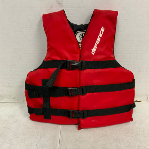 Vist Large View of Product Image Which is Used DEFIANCE Youth PFD Red Youth 50-90