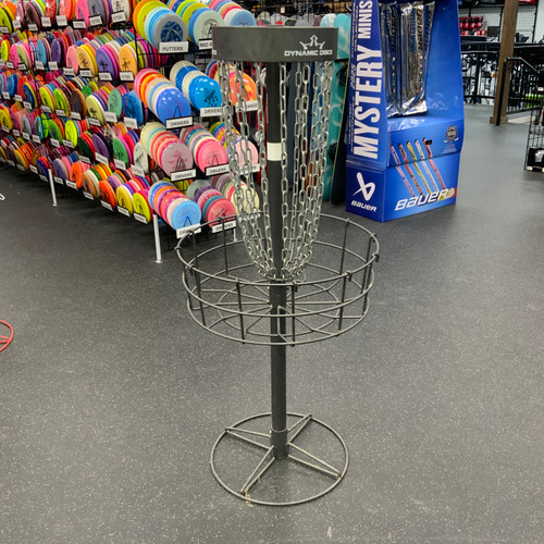 Vist Large View of Product Image Which is Used Dynamic Discs MARKSMAN BASKET Disc Golf Goal Black