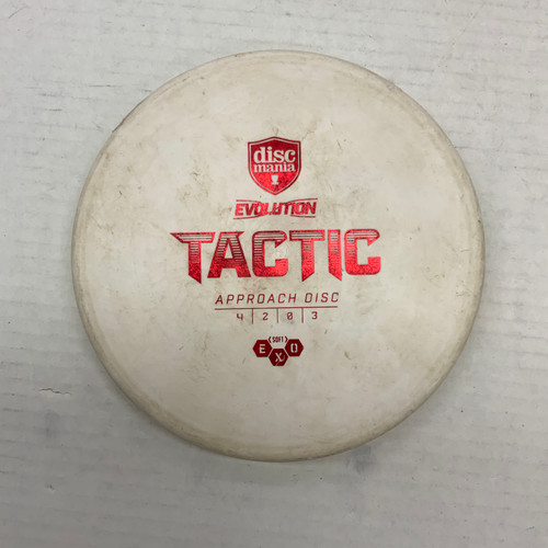 Vist Large View of Product Image Which is Used Discmania EXO EVOLUTION TACTIC Disc Golf Putter White 175g