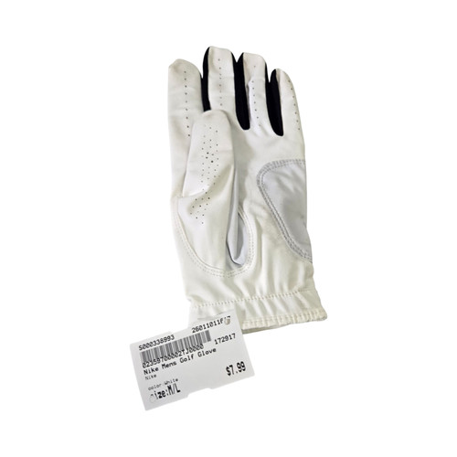 Vist Large View of Product Image Which is Used Nike Mens Golf Glove White M/L