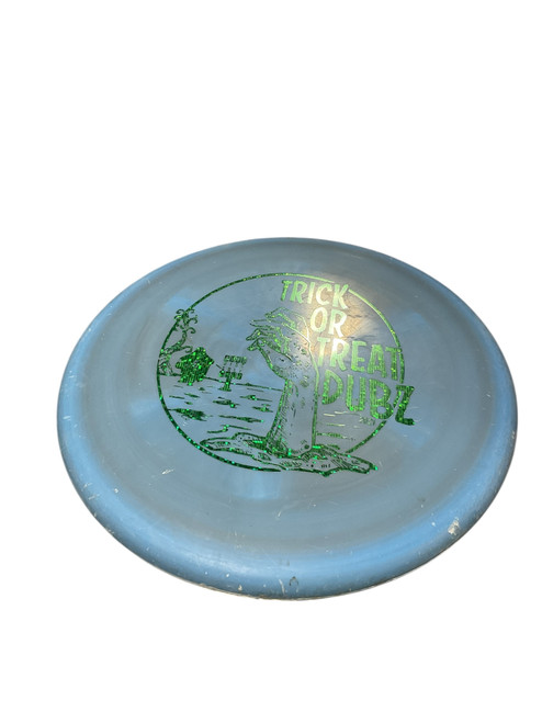 Vist Large View of Product Image Which is Used Dynamic Discs TRICK OR TREAT DUBZ Disc Golf Putter Royal Blue