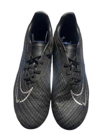 Vist Large View of Product Image Which is Used Nike Soccer Cleats Black And Navy Blue Senior 8.5