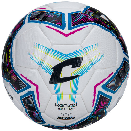 Vist Large View of Product Image Which is New Champro Kansai Soccer Ball Optic Blue- Size 4