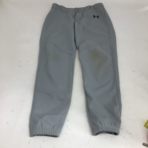 Vist Large View of Product Image Which is Used Under Armour YOUTH LG BELTED BB PANTS BB/SB Pant Boys Grey LG