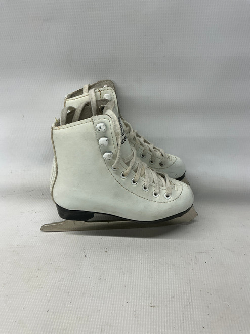 Vist Large View of Product Image Which is Used Hespeler FIGURE SKATES Girls Figure Skate White Youth 10.0