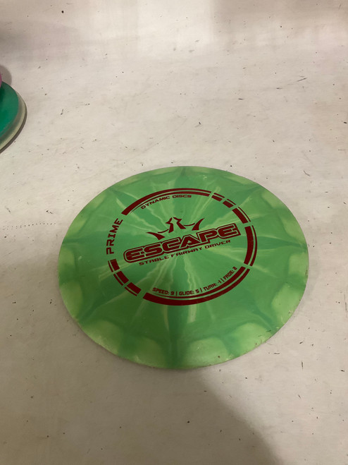 Vist Large View of Product Image Which is Used Dynamic Discs ESCAPE Disc Golf Mid Range Green