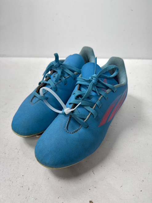 Vist Large View of Product Image Which is Used Adidas Soccer Cleats Carolina Blue Junior 03.5