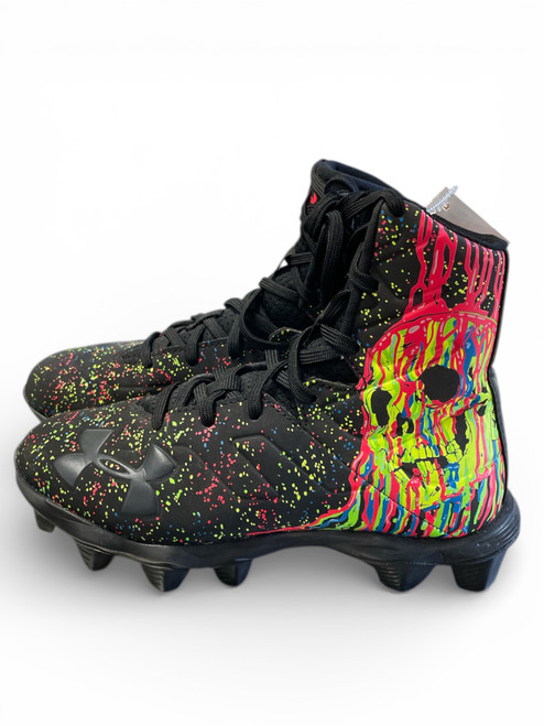 Vist Large View of Product Image Which is Used Under Armour Jr FB Cleats Black Junior 01