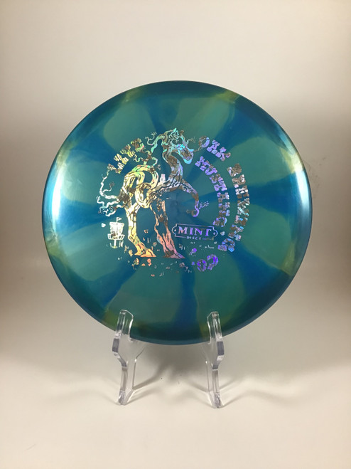 Vist Large View of Product Image Which is Used MINT SUBLIME SWIRL MUSTANG Disc Golf Mid Range Green 178g
