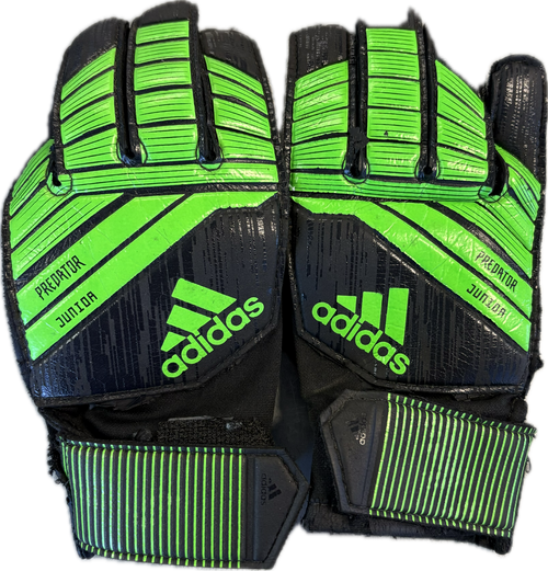 Vist Large View of Product Image Which is Used Adidas PRED JR Soccer Goalie Gloves Black 4