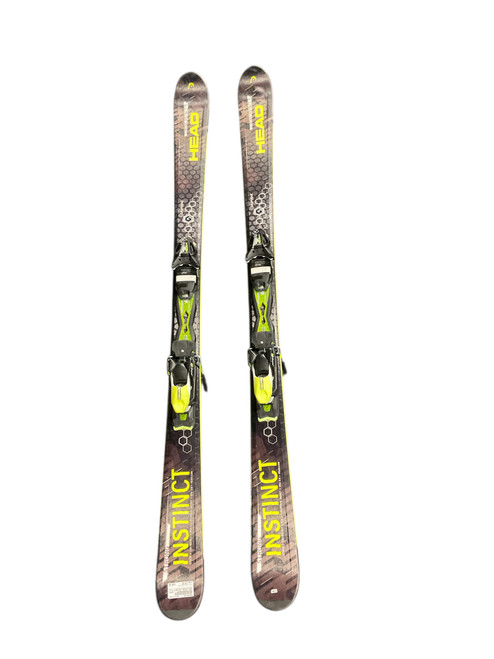 Vist Large View of Product Image Which is Used Head HEAD STRONG INSTINCT TI 170 CM SKIS Mens DH Ski/Binding Yellow And Grey 170 cm