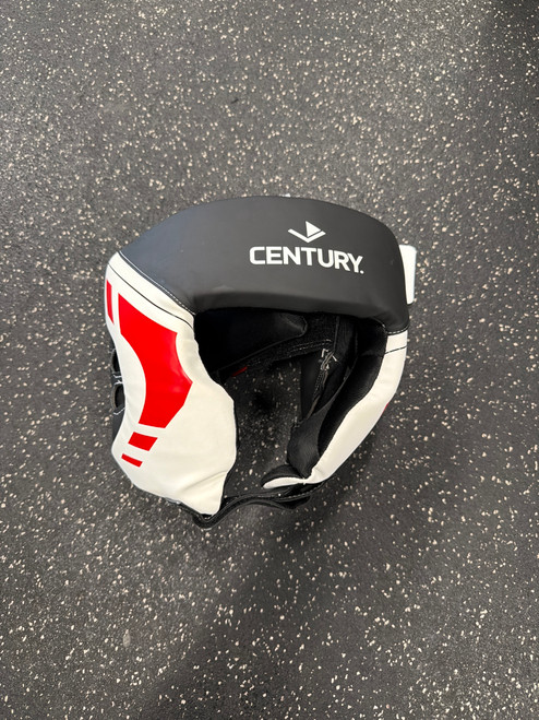 Vist Large View of Product Image Which is Used Century BRAVE OPEN FACE MMA Boxing Headgear White