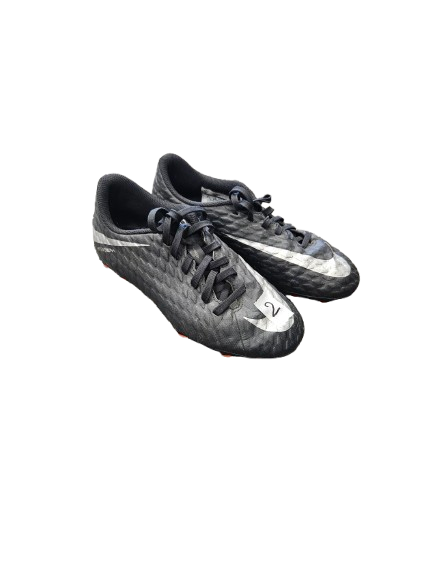 Vist Large View of Product Image Which is Used Nike Soccer Cleats Black Junior 02
