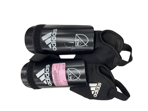 Vist Large View of Product Image Which is Used Adidas MLS Soccer Shin Guards Youth Black MD