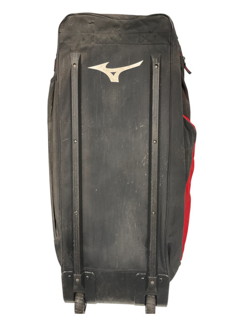 Vist Large View of Product Image Which is Used Mizuno WHEELED BAG BB/SB Player Wheeled Bag Black