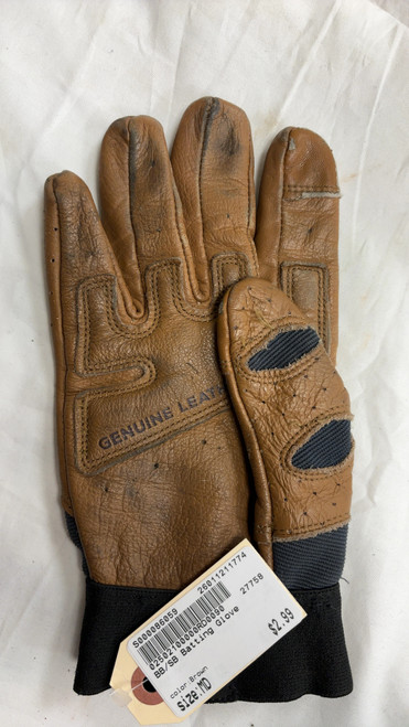 Vist Large View of Product Image Which is Used BB/SB Batting Gloves Brown MD