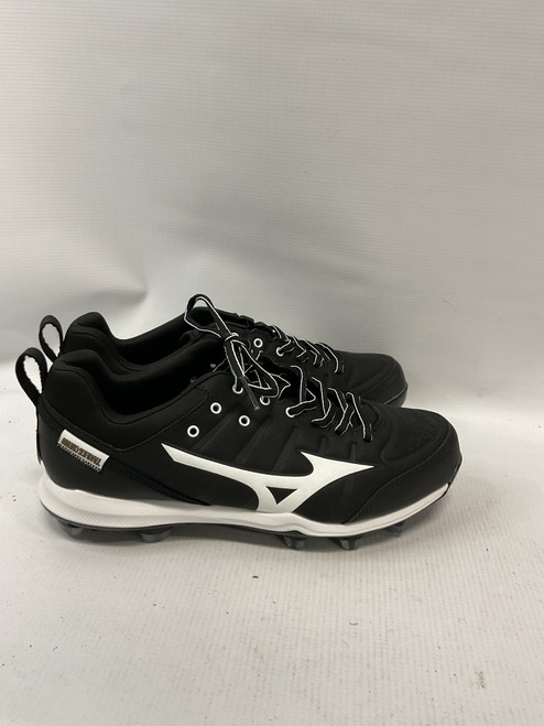 Vist Large View of Product Image Which is Used Mizuno FINCH ELITE MOLDED SOFTBALL CLEAT BB/SB Cleats Black Senior 10