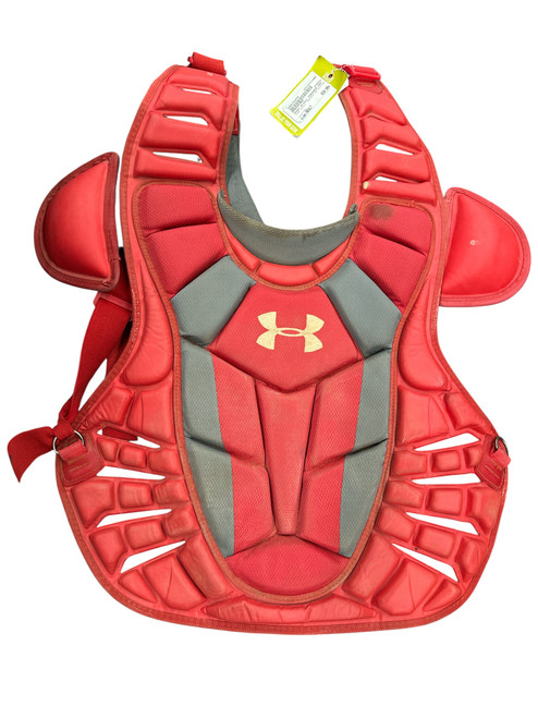 Vist Large View of Product Image Which is Used Under Armour CONVERGE PRO UACP3-AP Catchers Chest Protector Red Adult