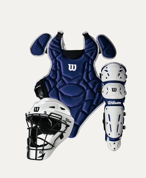 Vist Large View of Product Image Which is New Wilson EZ GEAR 2 Catchers Protective Set Royal Blue