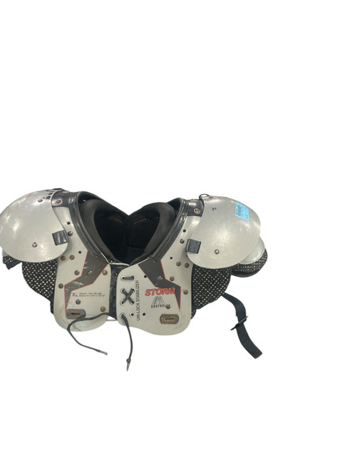 Vist Large View of Product Image Which is Used Riddell STORM FB Shoulder Pads Grey XL