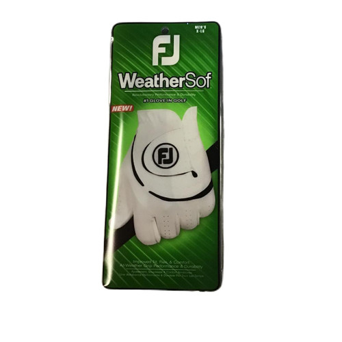 Vist Large View of Product Image Which is Used Foot Joy WEATHERSOF Mens Golf Glove White XL