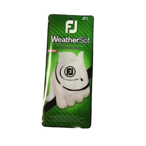 Vist Large View of Product Image Which is Used Foot Joy WEATHERSOF Mens Golf Glove White M/L