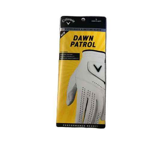 Vist Large View of Product Image Which is NEW Callaway DAWN PATROL Mens Golf Glove White LG
