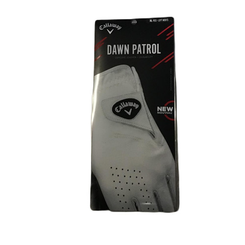 Vist Large View of Product Image Which is Used Callaway DAWN PATROL Mens Golf Glove White XL