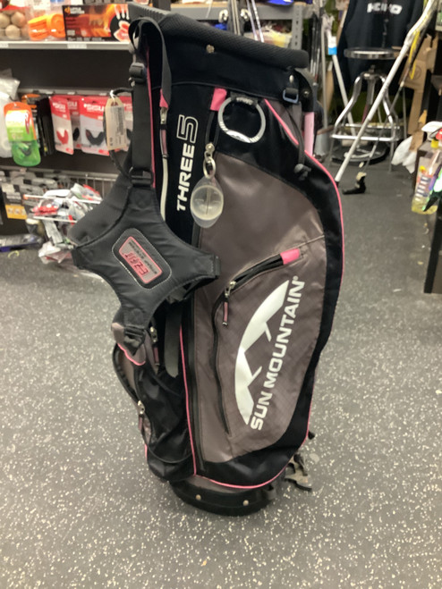 Vist Large View of Product Image Which is Used Sun Mountain THREE 5 Womens Cart Bag Pink