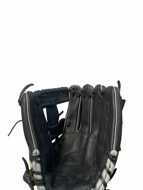 Vist Large View of Product Image Which is Used Wilson A500 BB/SB Glove RH Throw Black 11 1/2"