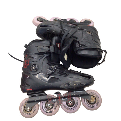 Vist Large View of Product Image Which is Used FLYING EAGLE ORIGAMI Senior Roller Quad Skates Black Senior 10