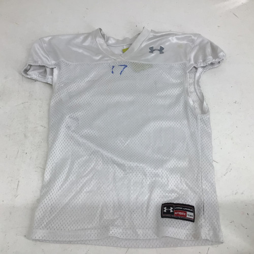 Vist Large View of Product Image Which is Used Under Armour YOUTH M PRACTICE JERSEY FB Top Youth White MD
